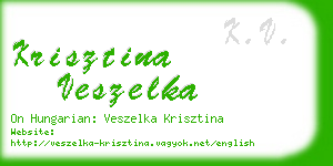 krisztina veszelka business card